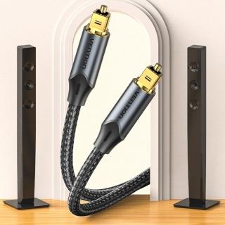 【VENTION 威迅】Hi-Fi級光纖音頻線-鋁合金款 1M(BAV系列)