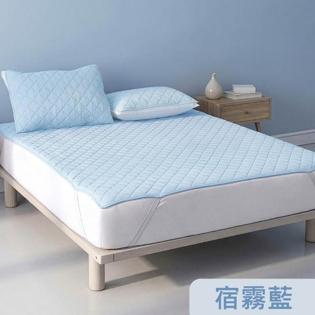 【Tonia Nicole 東妮寢飾】TopCool冰凍銀抗菌涼感墊/涼感保潔墊+枕頭保潔墊2入-八色任選(雙人)