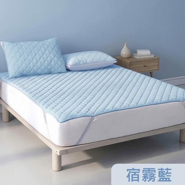 【Tonia Nicole 東妮寢飾】TopCool冰凍銀抗菌涼感墊/涼感保潔墊+枕頭保潔墊2入-八色任選(雙人)