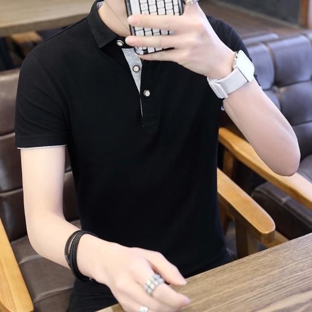 【JP服飾】現貨-M-4XL POLO衫 男士T恤 素面 POLO 襯衫 POLO衫(日常/商務 POLO衫 1536)