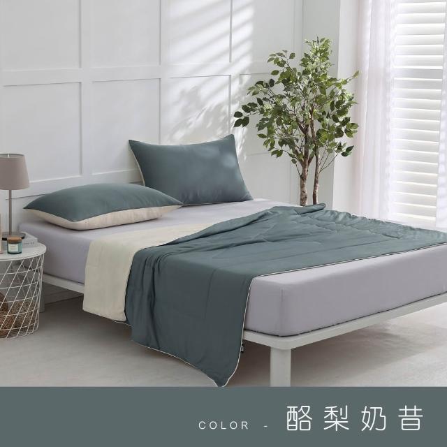 【ISHUR 伊舒爾】玩色雙面冰凍被+同款冰凍枕套 三件組(涼被/枕頭套/夏被/多款任選)