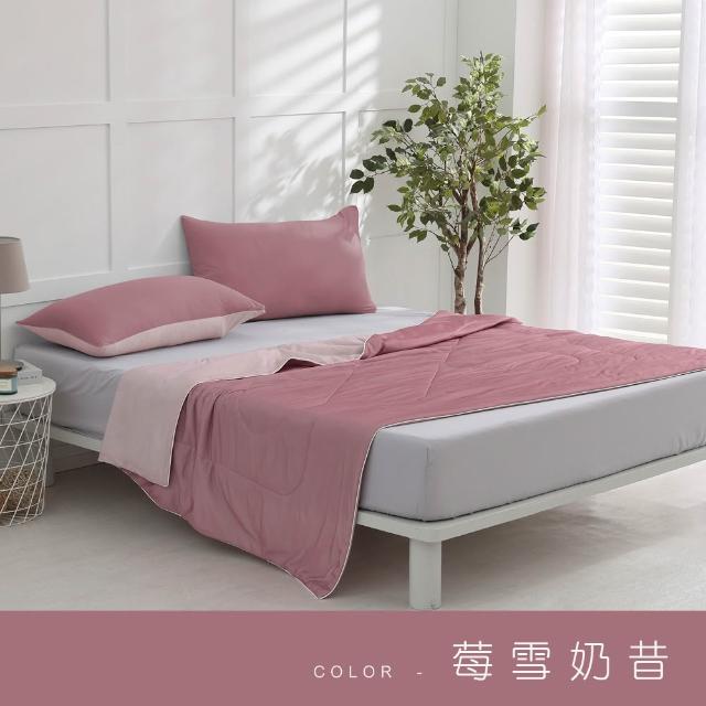 【ISHUR 伊舒爾】玩色雙面冰凍被+同款冰凍枕套 三件組(涼被/枕頭套/夏被/多款任選)