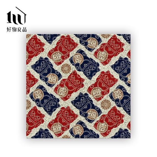 【好物良品】120x120cm_快樂祈福系列可剪裁玄關絲圈刮泥地墊(防滑刮泥墊 腳踏墊 除塵墊 玄關地墊 絲圈地墊)