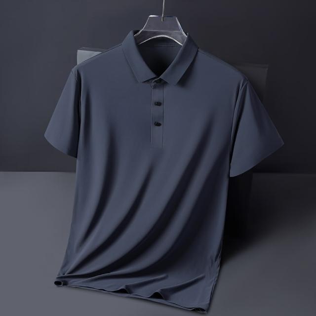 【NEW FORCE】買一送一-輕薄冰絲透氣商務休閒POLO衫(男短袖polo衫/上衣/POLO衫/短袖上衣/涼感上衣)