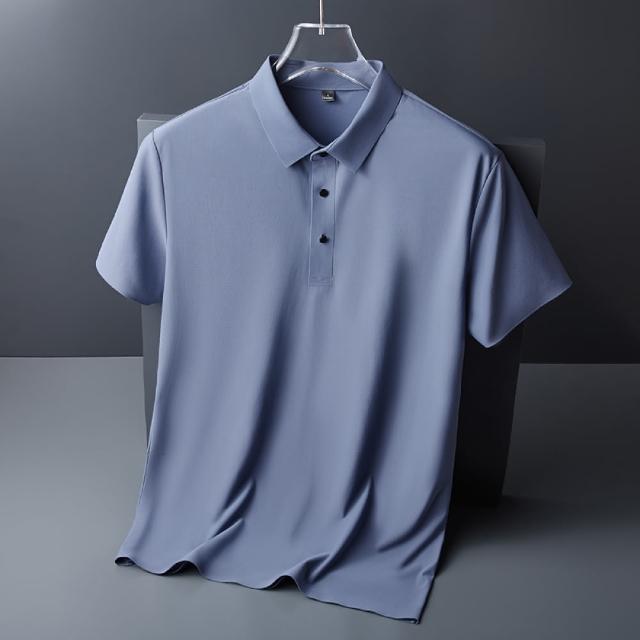 【NEW FORCE】買一送一-輕薄冰絲透氣商務休閒POLO衫(男短袖polo衫/上衣/POLO衫/短袖上衣/涼感上衣)