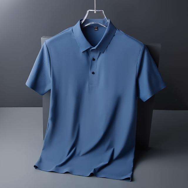 【NEW FORCE】買一送一-輕薄冰絲透氣商務休閒POLO衫(男短袖polo衫/上衣/POLO衫/短袖上衣/涼感上衣)