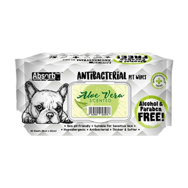 【Absorb Plus】寵物抗菌濕紙巾80抽*6包-八種味道 專為寵物體質設計(不含酒精螢光劑/貓狗適用)