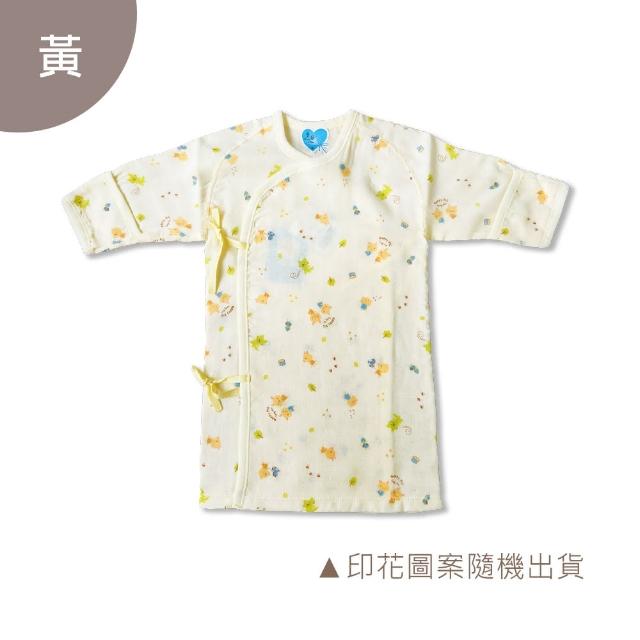 【Oluna 歐露娜】童馨  麻紗長肚衣 綁帶肚衣(新生兒肚衣 寶寶肚衣 嬰兒衣 長版紗布衣 和尚衣 連身衣)