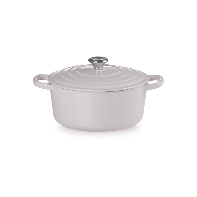 【Le Creuset】典藏琺瑯鑄鐵鍋圓鍋 24 cm(柔粉紫)