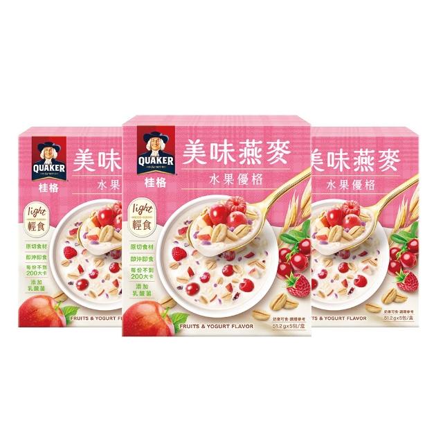 【QUAKER 桂格】濃湯燕麥口味任選3盒組(魩仔魚昆布/鮮蔬蘑菇/奶油玉米/白醬雞肉/水果優格/可可鮮莓)