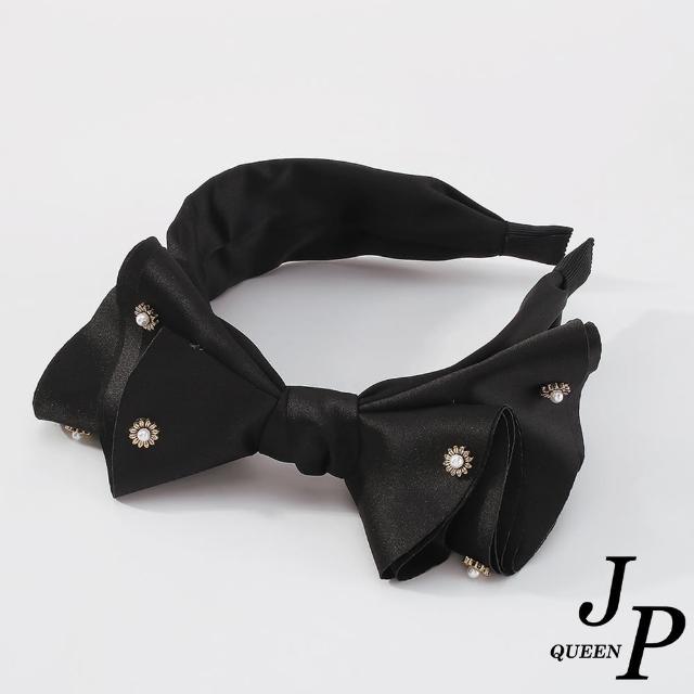 【Jpqueen】蝴蝶絲綢寬版布料日常髮箍髮飾(3色可選)