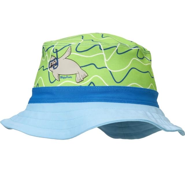 【Playshoes】嬰兒童抗UV防曬水陸兩用漁夫帽(護頸遮脖遮陽帽泳帽)