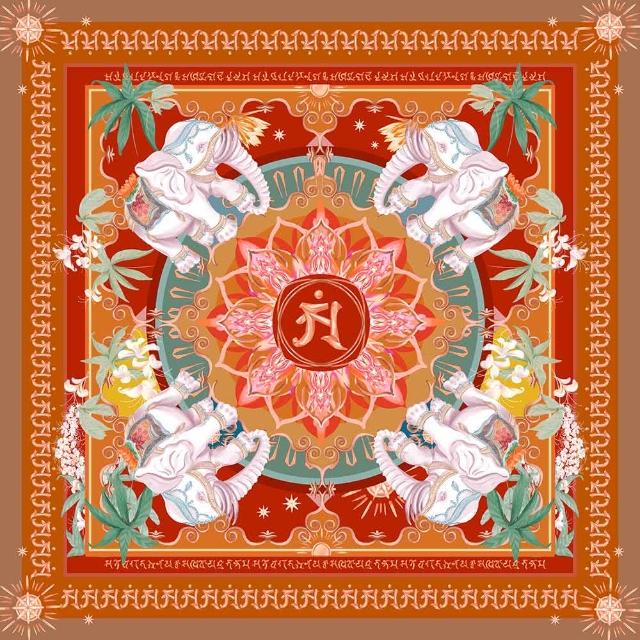 【好運道】龍藏萬福-故宮龍藏經守護開運絲巾組(貴人 好運 招財 平安)