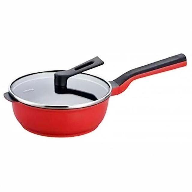【Remy】日本進口Remy Pan mini多功能萬用不沾深炒鍋 20cm 含鍋蓋(強化玻璃鍋蓋/湯鍋/蒸鍋/油炸鍋  3色)