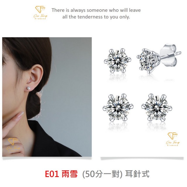 【CF Diamond】閃耀動人 1克拉 莫桑鑽系列(戒指 女戒 鑽戒 項鍊 耳環  生日禮物 求婚)