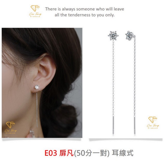 【CF Diamond】閃耀動人 1克拉 莫桑鑽系列(戒指 女戒 鑽戒 項鍊 耳環  生日禮物 求婚)