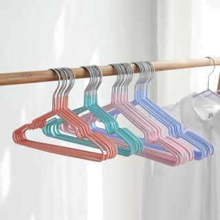 【YUNMI】北歐風不鏽鋼晾衣架 10入 曬衣架 掛衣架 衣帽架 防滑衣架 無痕衣架 掛勾衣架(成人/兒童) 