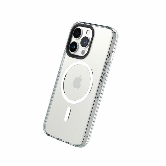 【RHINOSHIELD 犀牛盾】iPhone 全系列 Clear MagSafe兼容 抗黃化透明防摔磁吸手機殼(相機鍵按鈕/開孔版)