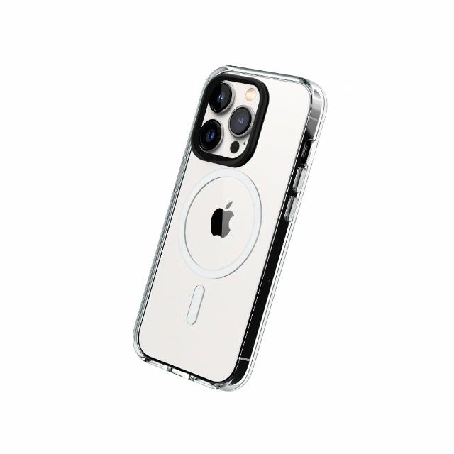 【RHINOSHIELD 犀牛盾】iPhone 全系列 Clear MagSafe兼容 抗黃化透明防摔磁吸手機殼(相機鍵按鈕/開孔版)