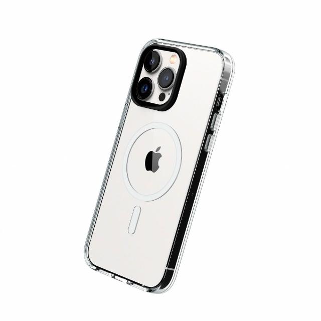 【RHINOSHIELD 犀牛盾】iPhone 全系列 Clear MagSafe兼容 抗黃化透明防摔磁吸手機殼(相機鍵按鈕/開孔版)