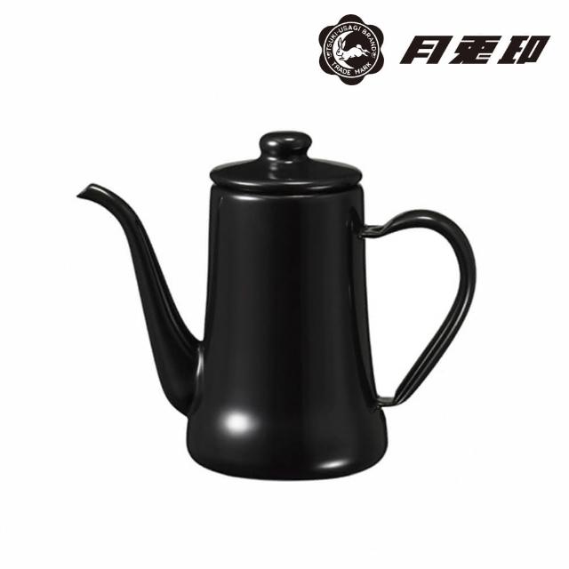 【JIA 品家】福利品-月兔印琺瑯手沖壺/細口壺/咖啡壺0.7L-黑色