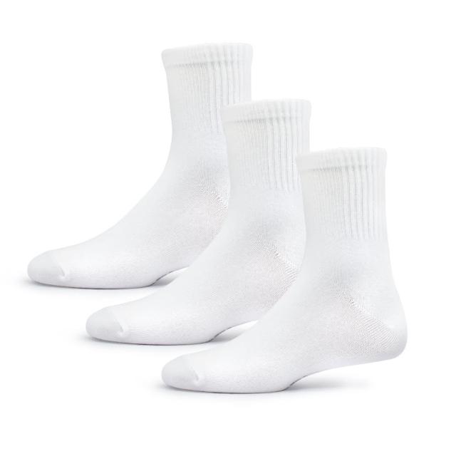 【PULO】買5送4 黑白純色精梳棉襪-共9雙(男女襪/短襪/學生襪/一般厚度/涼感透氣襪/素色襪/運動襪/襪/襪子)