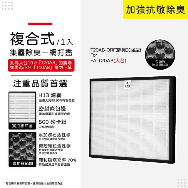 【蟎著媽】濾網(適用 3M T20AB FA-T20AB T20AB-ORF 極淨型10坪空氣清淨機)