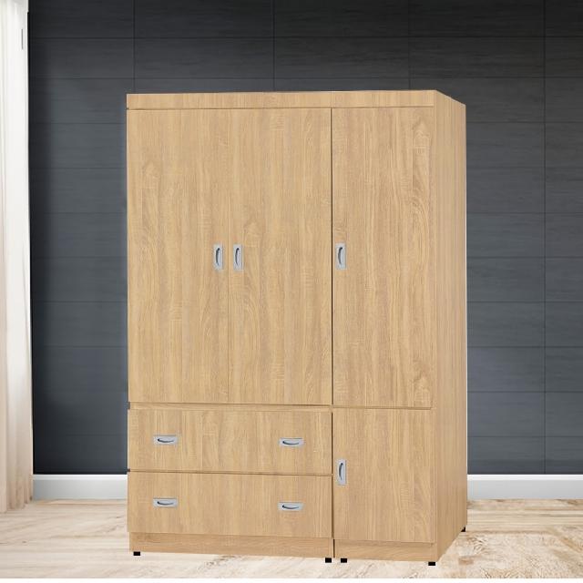【ASSARI】4x6尺歐爾曼四門二抽衣櫃(長121x寬58x高180cm)