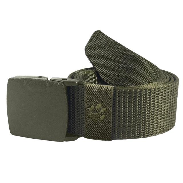 【Jack wolfskin 飛狼】塑鋼扣狼爪刺繡尼龍腰帶(黑 / 綠 / 藍 / 卡其 / 咖啡)