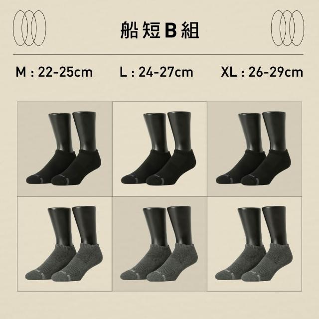 【FOOTER】6入組運動氣墊中筒/船短/高筒襪(除臭襪 襪子 運動襪 氣墊襪)