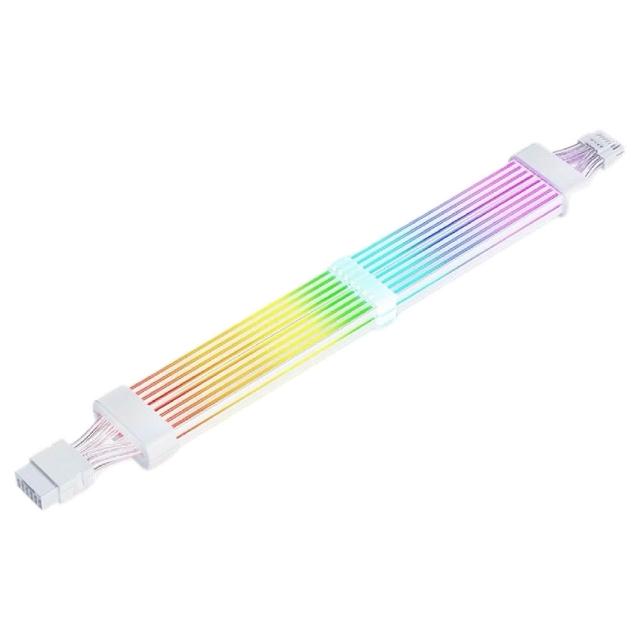 【JONSBO 喬思伯】DY2 ARGB Gen1純白電源延長發光線(免控制器/雙面光/可串接/低功耗/24pin/12+4/8+8/H++)