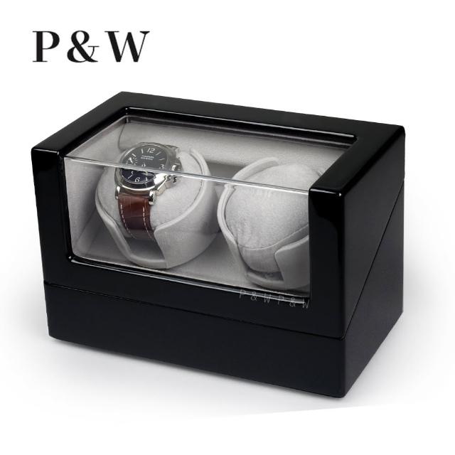 【P&W】手錶自動上鍊盒 2支裝 四種模式 鋼琴烤漆 內飾絨布 大錶適用 錶盒(機械錶專用 錶盒 上鍊盒 上鏈盒)