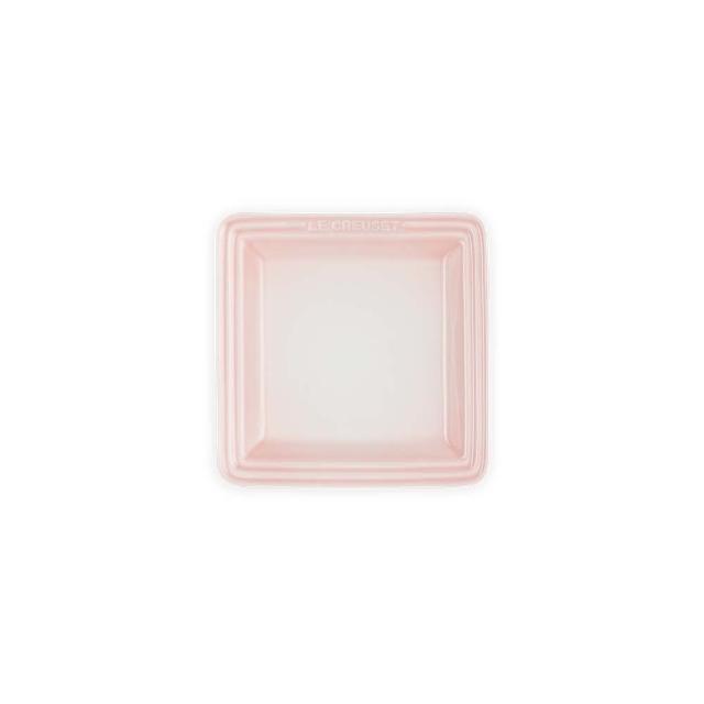 【Le Creuset】瓷器正方盤 16cm(淡粉紅/藍鈴紫/迷霧灰 3色選1)