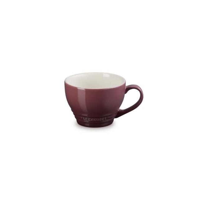 【Le Creuset】瓷器卡布奇諾杯400ml(無花果/海洋之花/迷霧灰 3色選1)
