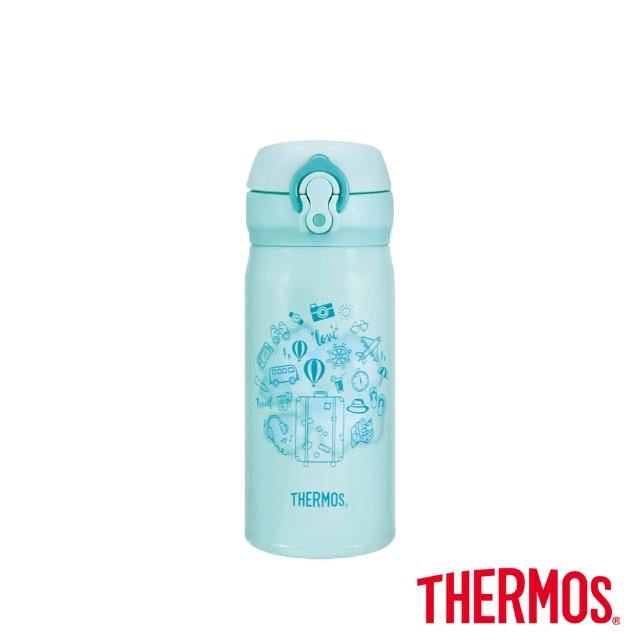 【THERMOS 膳魔師】買1送1_不鏽鋼超輕量彈蓋真空保溫杯500ml+350ml(JNL-502+JNL-352)