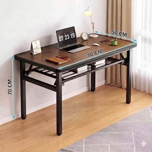【MINE 家居】摺疊桌免安裝5種顏色 80*50cm(餐桌/客廳桌/書桌/電腦桌)