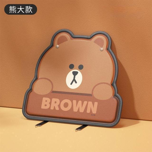 【LINE FRIENDS】熊大莎莉兔兔汽車椅背防踢墊椅背防護墊 單入(車用椅背防踢護墊)