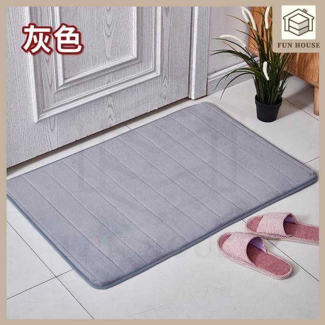 【FUN HOUSE】珊瑚絨地墊(地墊 浴室地墊 地毯 踏巾 防滑地墊 浴室 廚房地墊 臥室地墊 腳踏墊 吸水地墊)