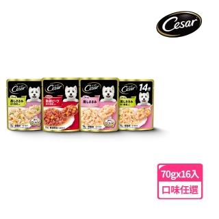 【Cesar 西莎】蒸鮮包 70g*16入 寵物/狗罐頭/狗食/餐包