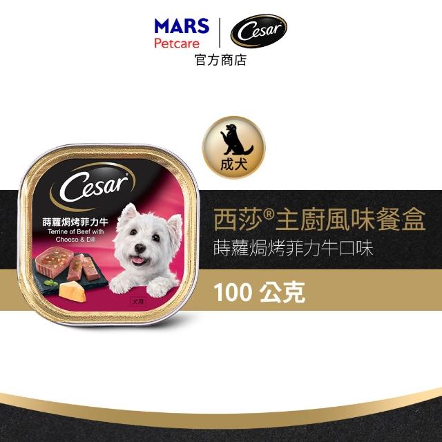 【Cesar 西莎】經典風味餐盒 100g*48入 寵物/狗罐頭/狗食(口味任選/狗罐/犬餐盒/熟齡犬/全齡適用)