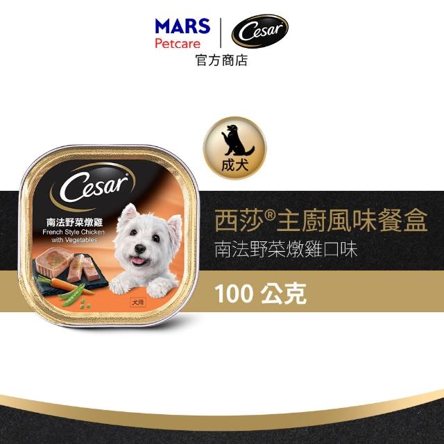 【Cesar 西莎】經典風味餐盒 100g*48入 寵物/狗罐頭/狗食(口味任選/狗罐/犬餐盒/熟齡犬/全齡適用)
