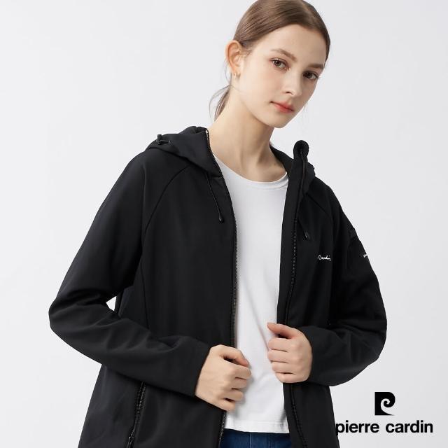 【pierre cardin 皮爾卡登】網路獨家 男女款 防風防潑水彈性機能素色軟殼衣外套(多色任選)