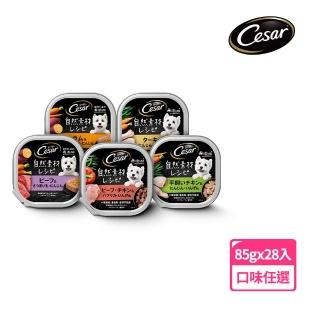 【Cesar 西莎】自然素材餐盒 85g*28入 寵物/狗罐頭/狗食