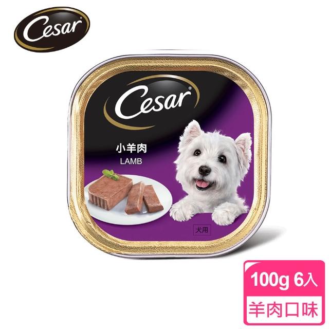 【Cesar 西莎】經典風味餐盒 100g*6入 寵物/狗罐頭/狗食