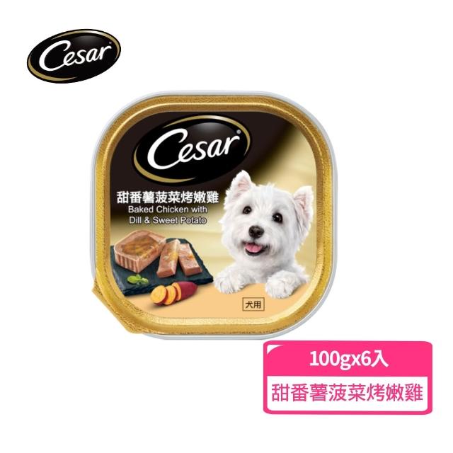 【Cesar 西莎】經典風味餐盒 100g*6入 寵物/狗罐頭/狗食