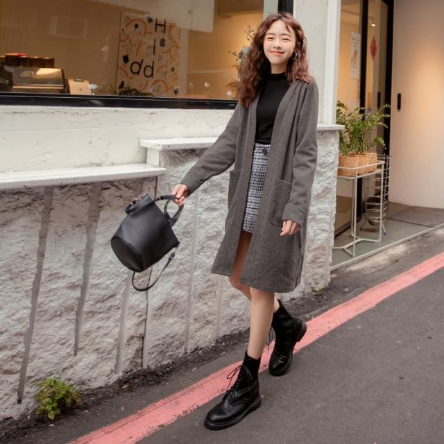 【OB 嚴選】純色實搭長袖保暖顯瘦外套(磨毛外套 針織外套 連帽外套 多款任選)