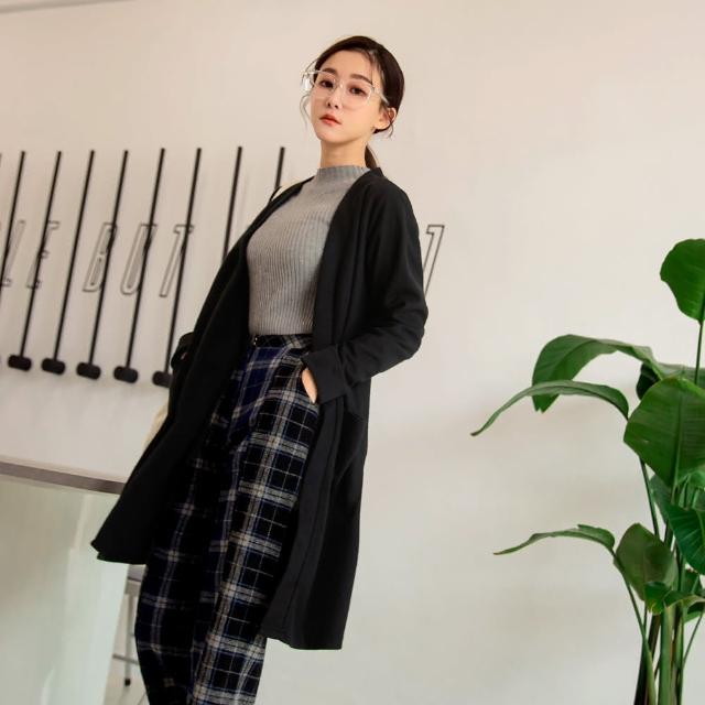 【OB 嚴選】純色實搭長袖保暖顯瘦外套(磨毛外套 針織外套 連帽外套 多款任選)
