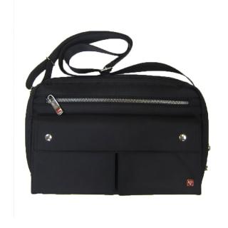 【OverLand】肩側包中容量二層拉鍊式主袋口主袋+外袋共六層(可放平板電腦 防水包 尼龍布+ 