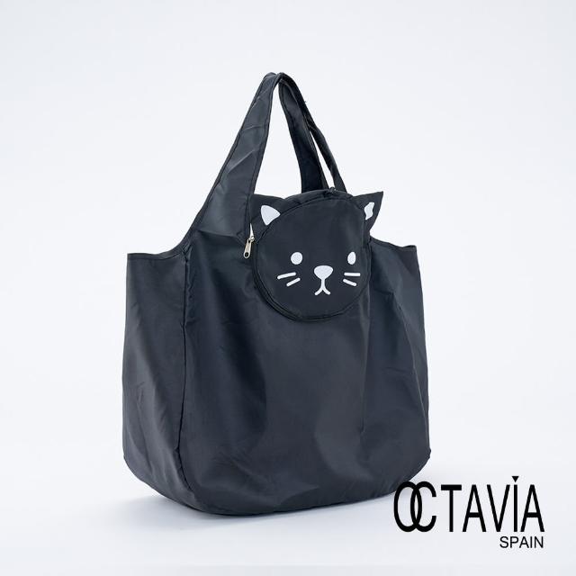 【OCTAVIA 8】OCTAVIA8 - 黑貓收納隨身購物袋- CAT黑(購物袋)