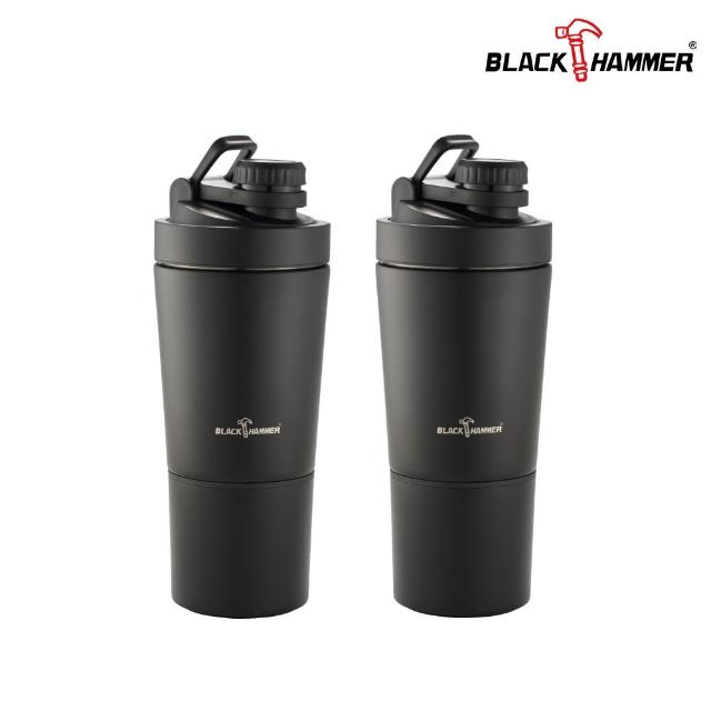 【BLACK HAMMER】買1送1 不鏽鋼超真空雙層搖搖運動瓶750ML(三色任選)